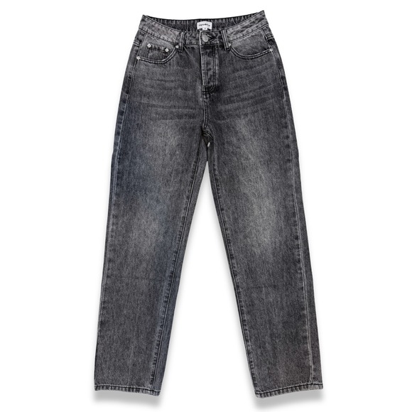 superdown Denim - Superdown Lanie‎ Acid Wash Grey High Rise Mom Jeans 28 Indie Sleaze 90s Grunge